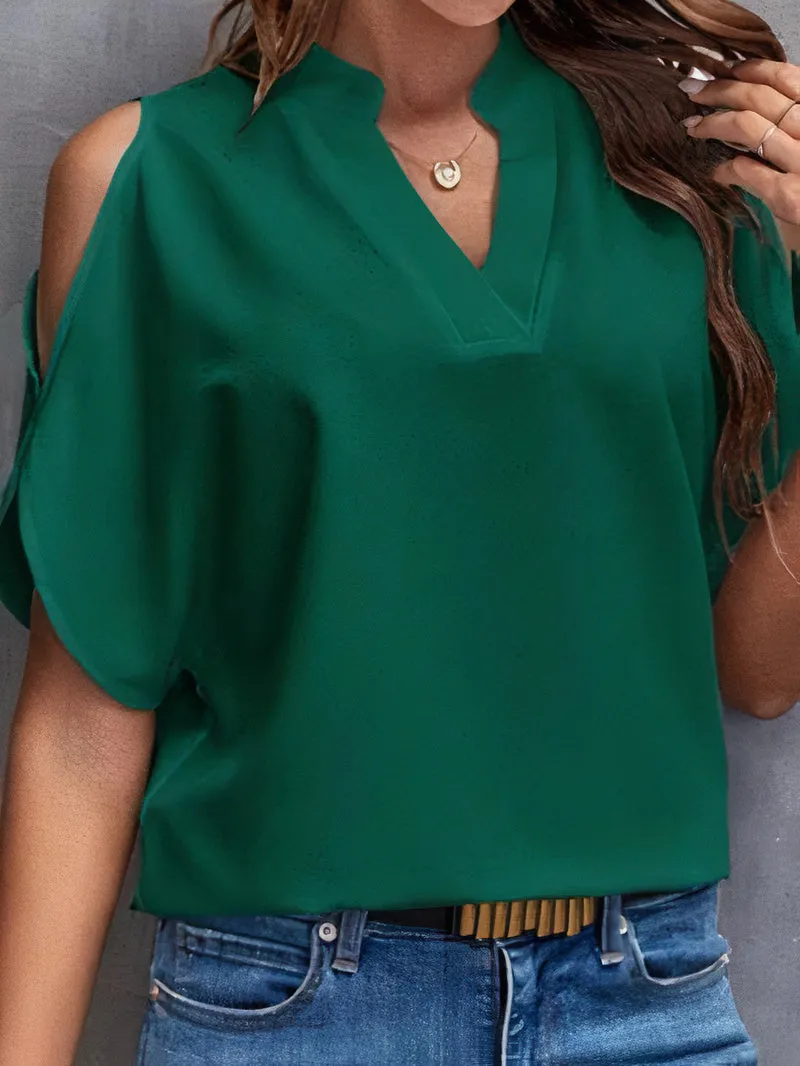 Renata® | Simple Summer Blouse With Notches