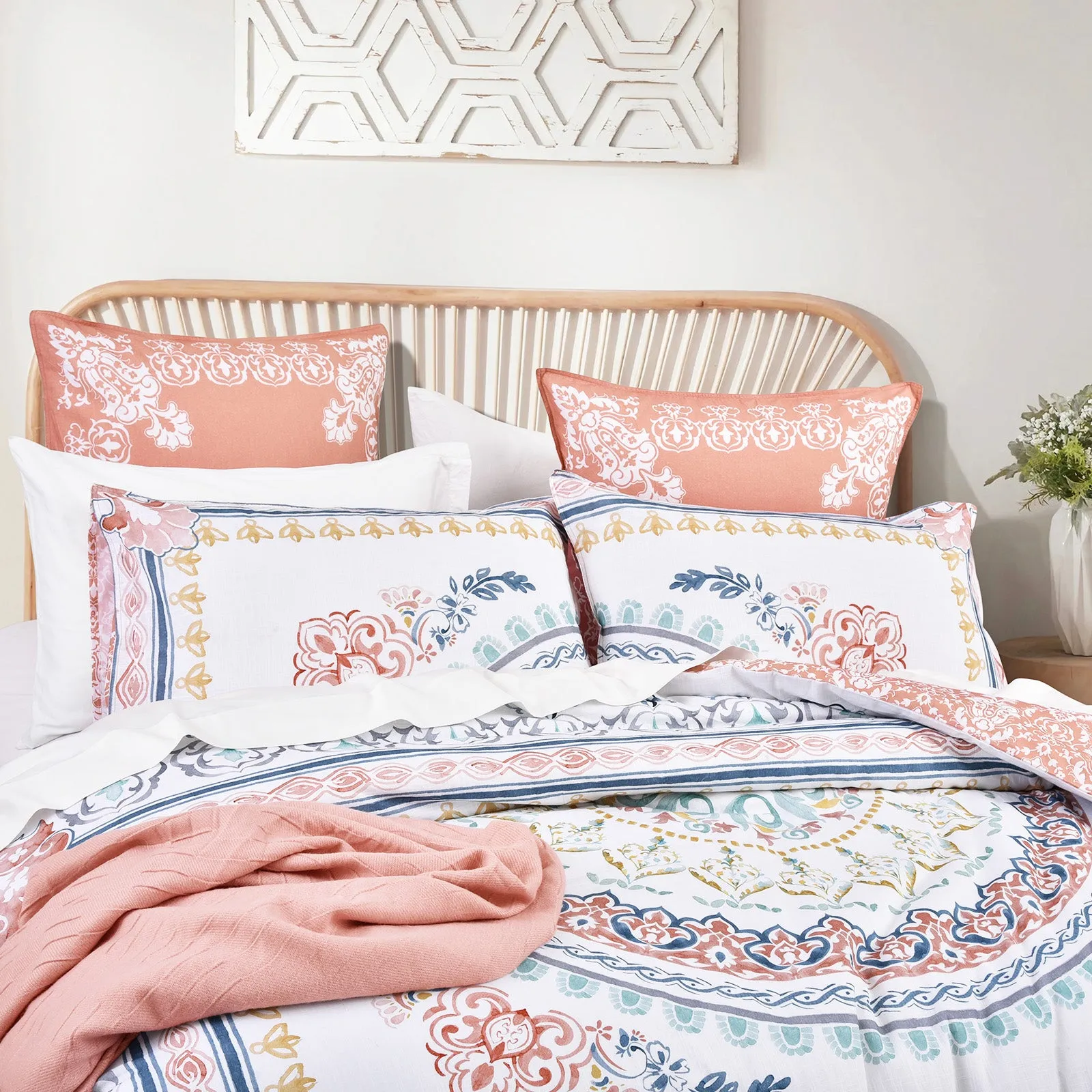 Renee Taylor 300 TC Cotton Reversible Quilt Cover Sets - Kalina