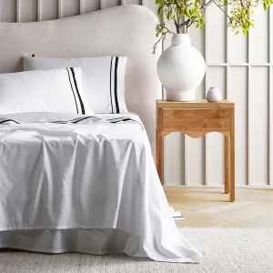 Renee Taylor Cloud 1000 TC Egyptian Cotton Sheet sets Deep - White Charcoal