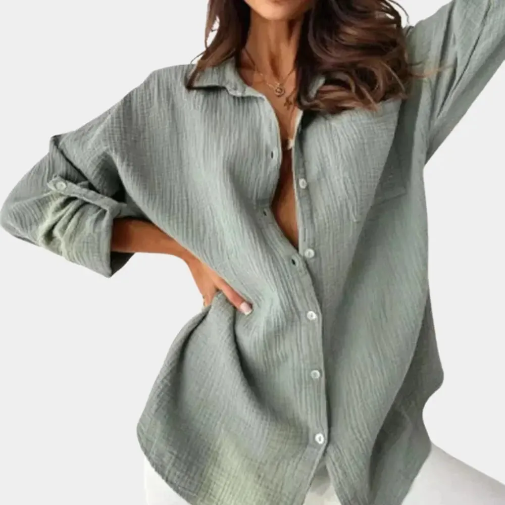 Rhiain - Chic Casual Look Woman's Summer Blouse