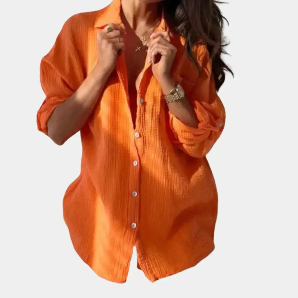 Rhiain - Chic Casual Look Woman's Summer Blouse