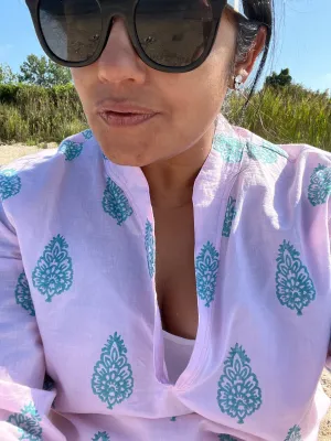 Ria Caftan - Pink / Teal