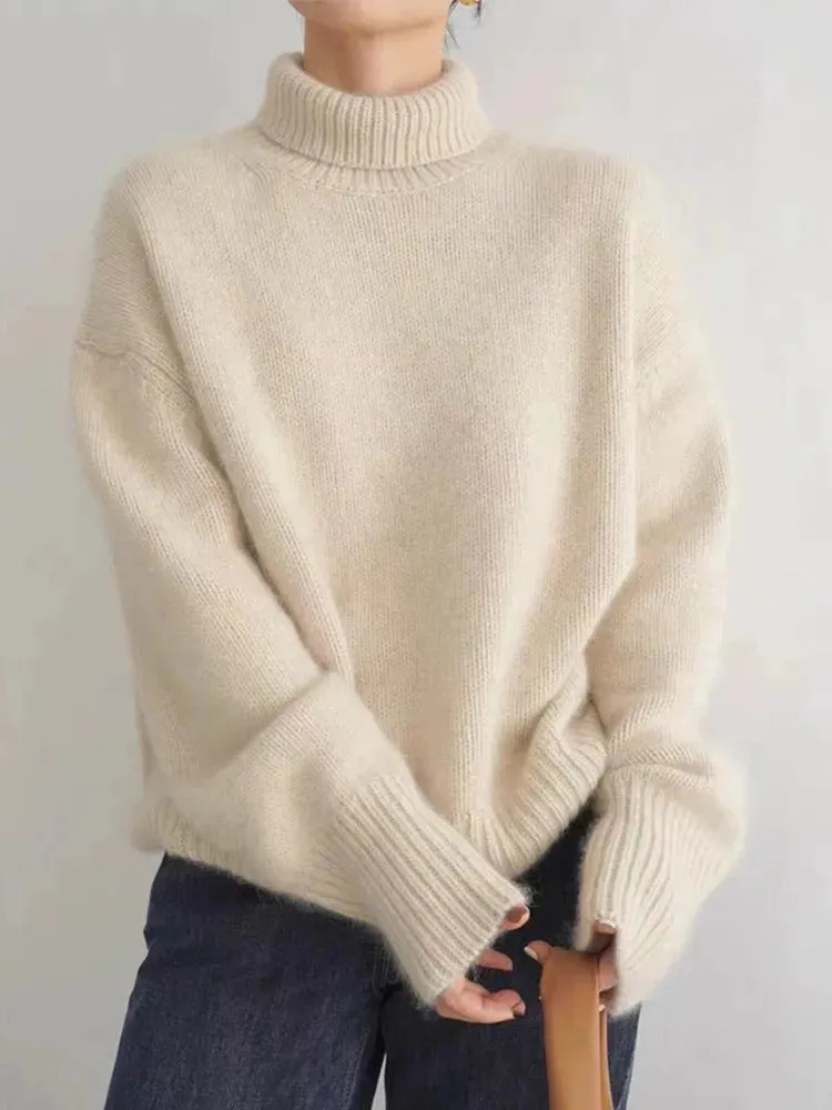 Rollkragenpullover Beige - Sofia