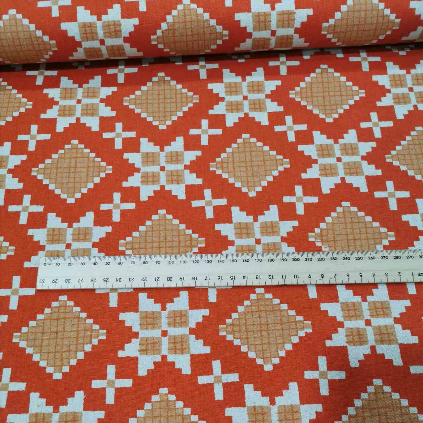 Ruby Star CANVAS, Linen Warm Red