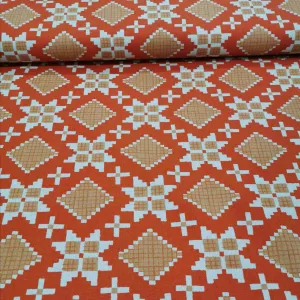 Ruby Star CANVAS, Linen Warm Red