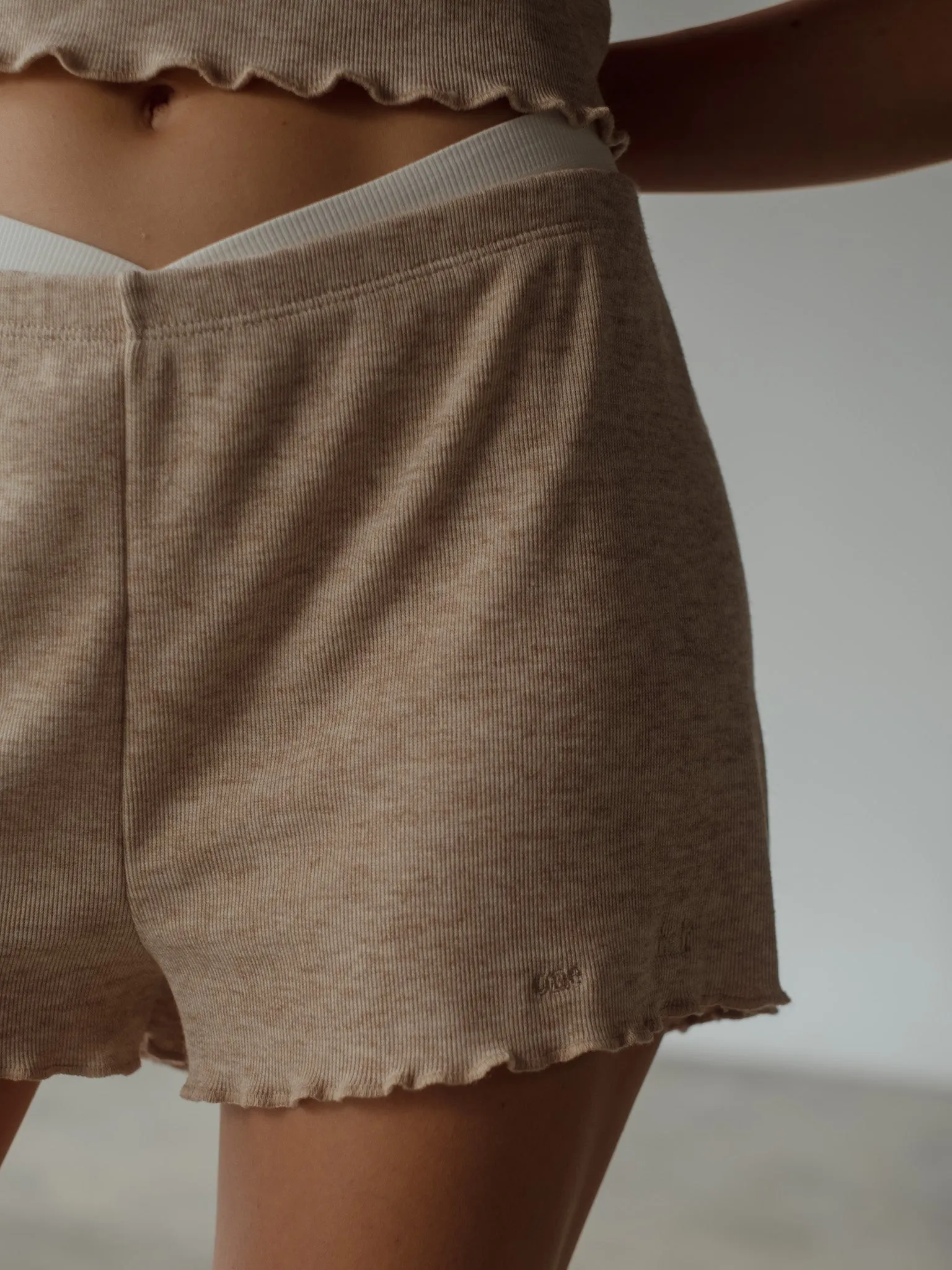 RUCHE PIJAMA SET - STONE