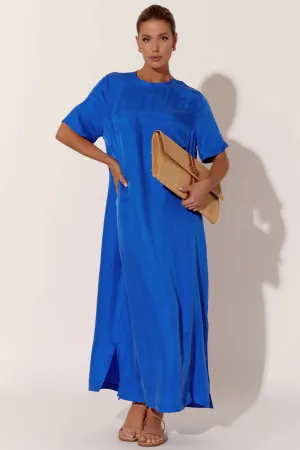 Ryan Cupro Maxi Dress - Cobalt