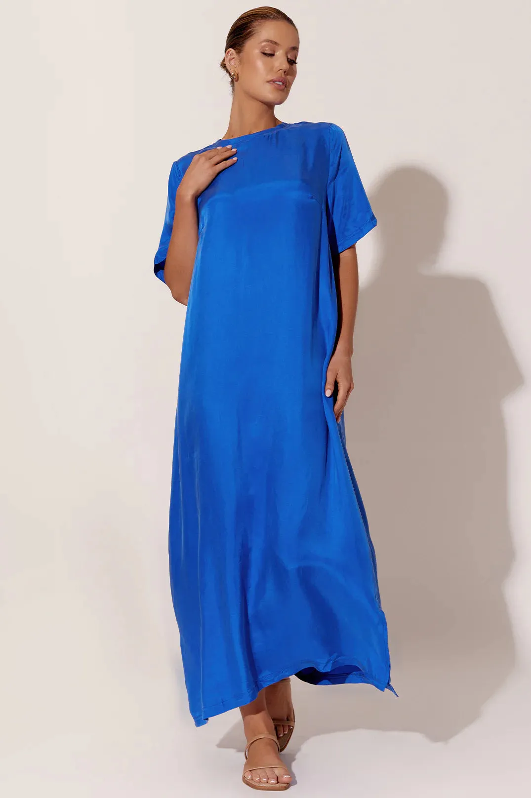 Ryan Cupro Maxi Dress - Cobalt