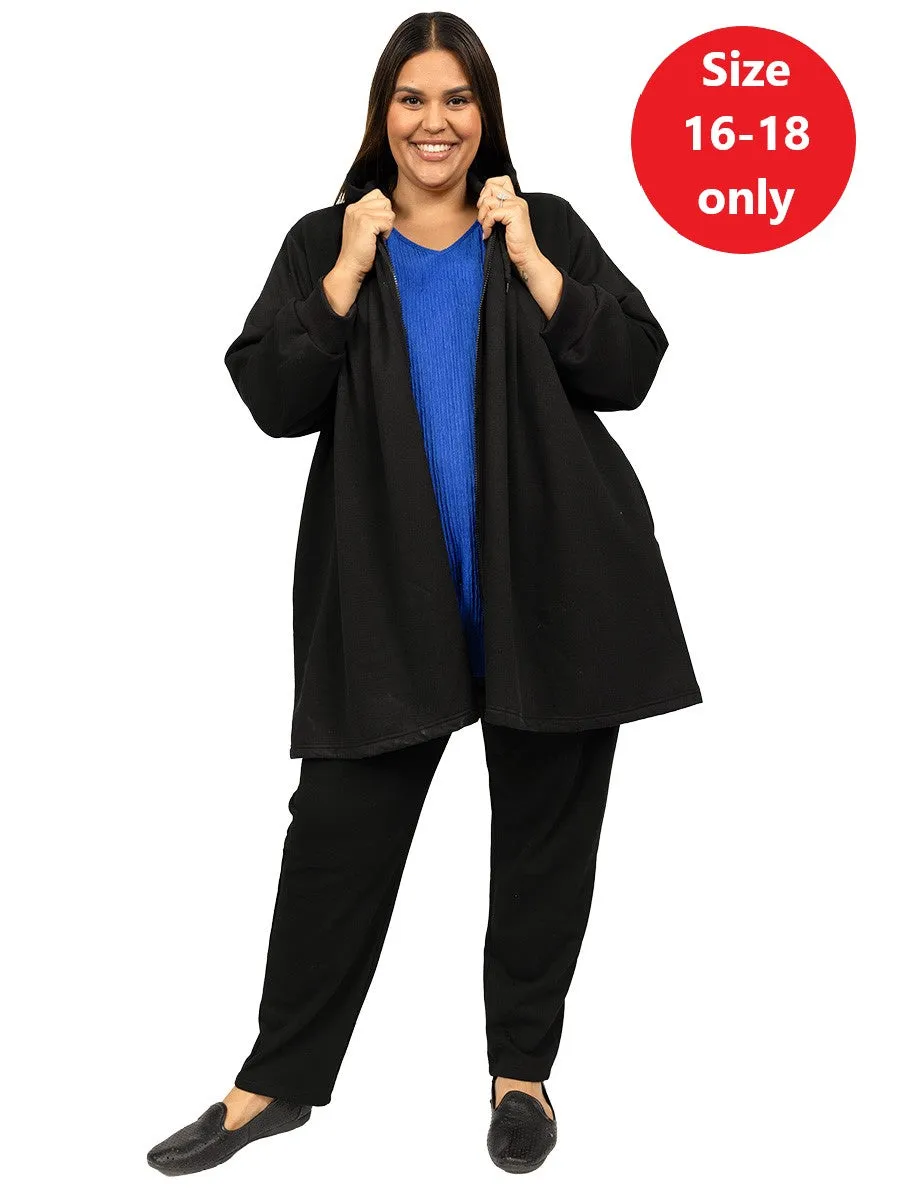 SAMPLE ONLY - Lenora Fleece Jacket - Black