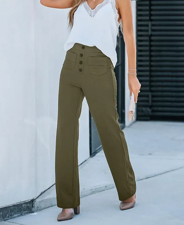 SAVANNAH | High Waisted Elastic Trousers