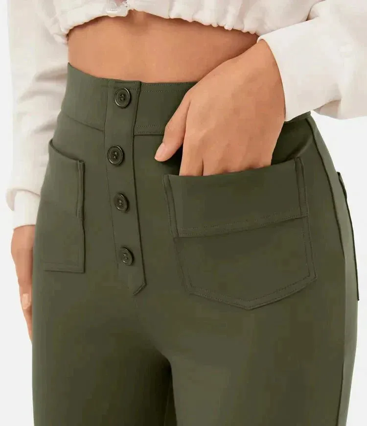 SAVANNAH | High Waisted Elastic Trousers