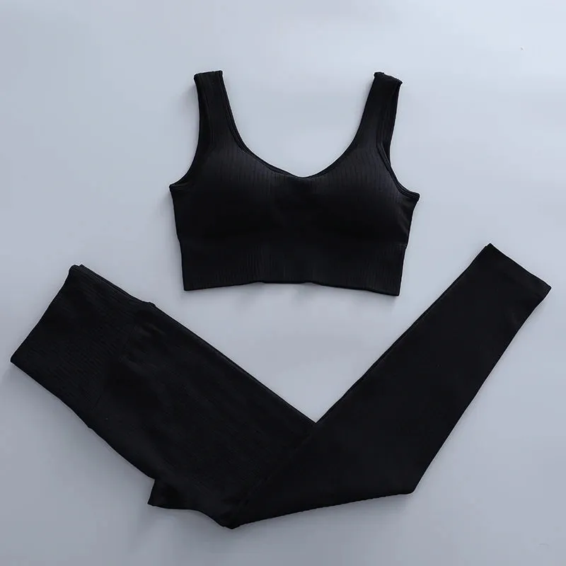 Seamless Women's Sportswear Yoga Sets - Workout Sports Bra, Gym Clothing High Waist Legging, Fitness Women Tracksuit, Athletic Outfits