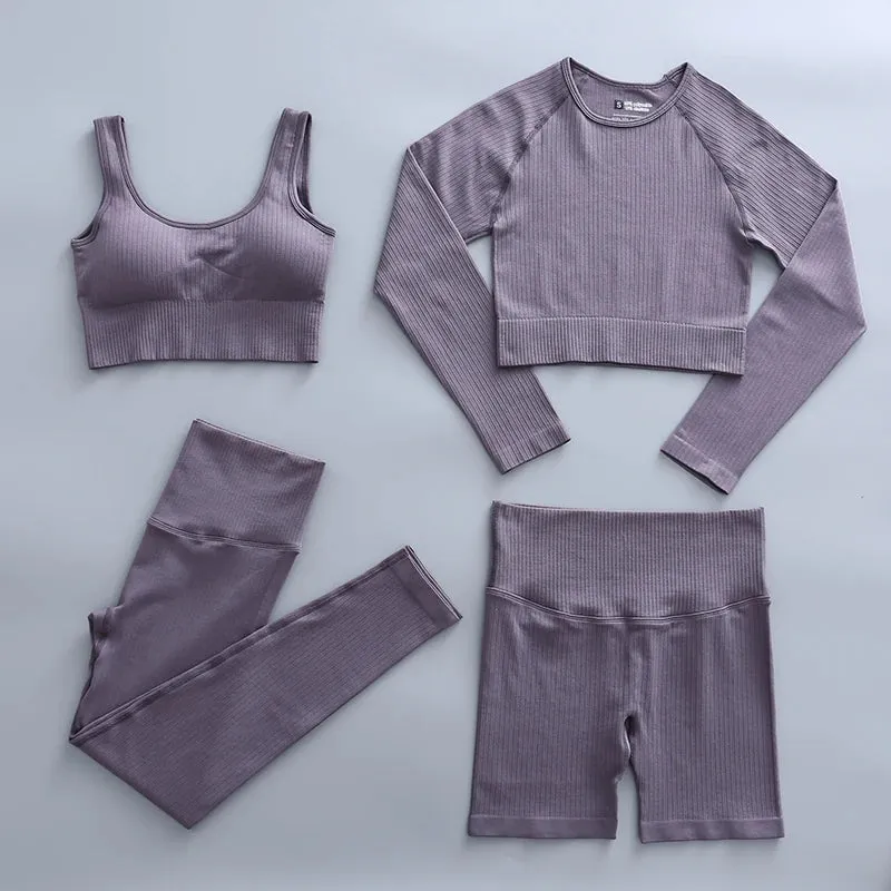 Seamless Women's Sportswear Yoga Sets - Workout Sports Bra, Gym Clothing High Waist Legging, Fitness Women Tracksuit, Athletic Outfits