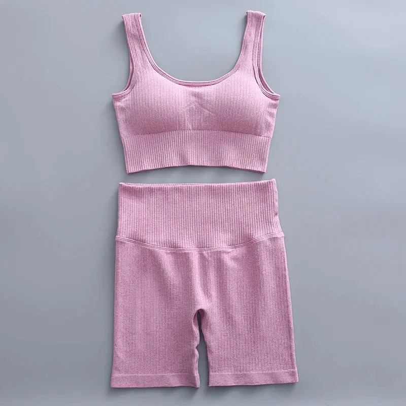Seamless Women's Sportswear Yoga Sets - Workout Sports Bra, Gym Clothing High Waist Legging, Fitness Women Tracksuit, Athletic Outfits