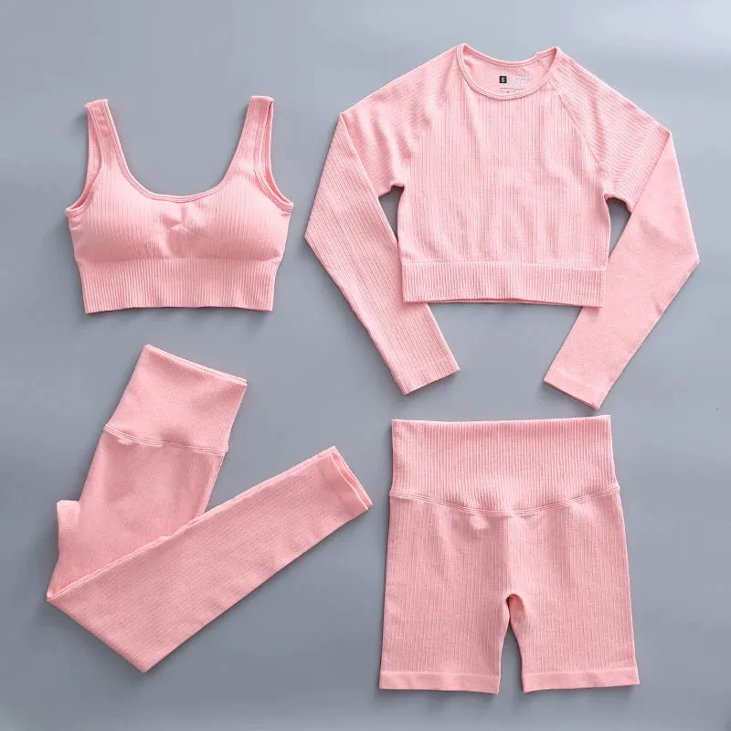 Seamless Women's Sportswear Yoga Sets - Workout Sports Bra, Gym Clothing High Waist Legging, Fitness Women Tracksuit, Athletic Outfits
