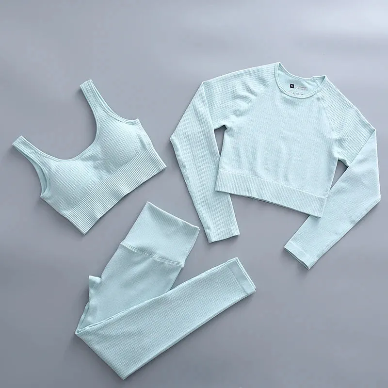 Seamless Women's Sportswear Yoga Sets - Workout Sports Bra, Gym Clothing High Waist Legging, Fitness Women Tracksuit, Athletic Outfits