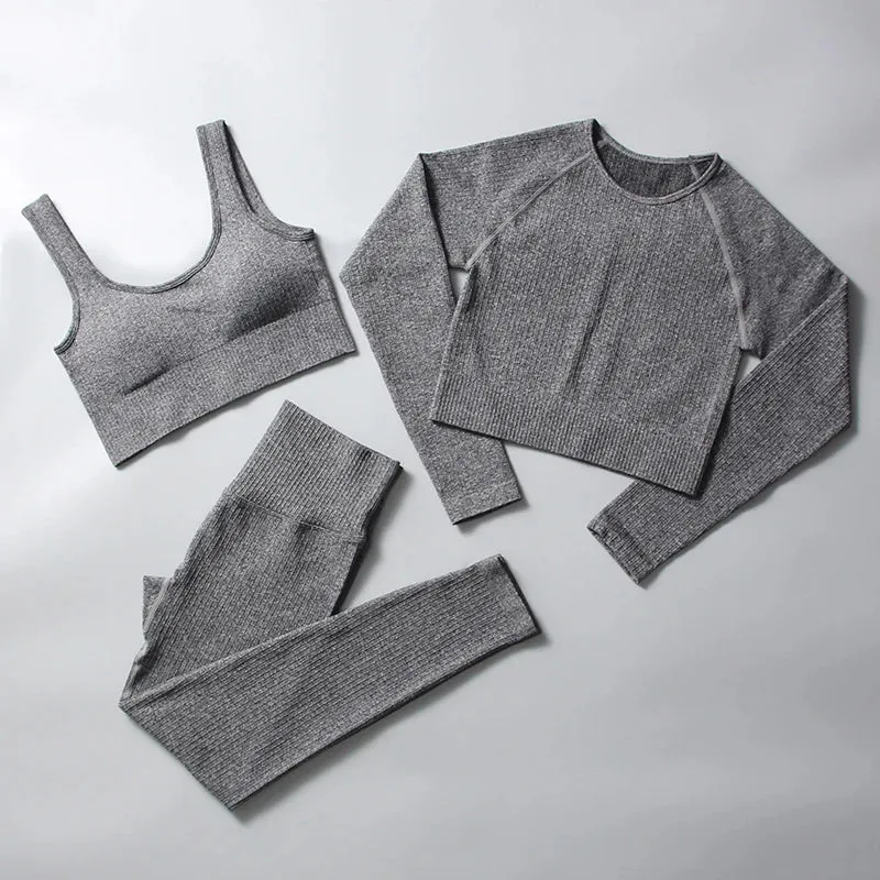 Seamless Women's Sportswear Yoga Sets - Workout Sports Bra, Gym Clothing High Waist Legging, Fitness Women Tracksuit, Athletic Outfits
