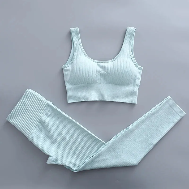 Seamless Women's Sportswear Yoga Sets - Workout Sports Bra, Gym Clothing High Waist Legging, Fitness Women Tracksuit, Athletic Outfits