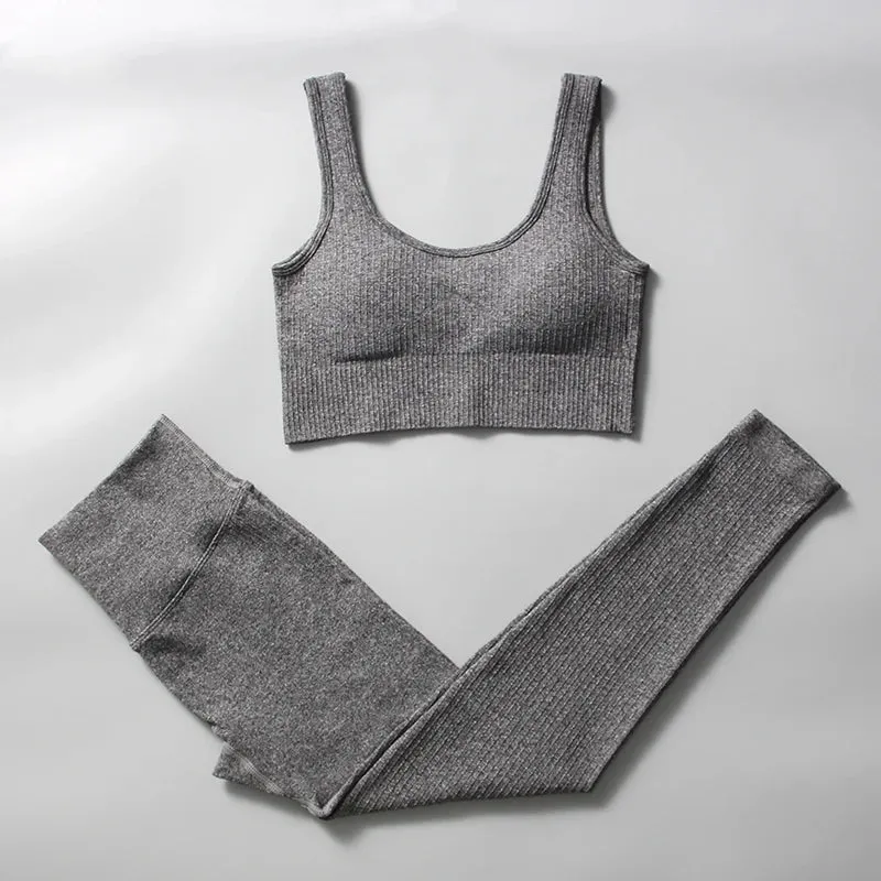 Seamless Women's Sportswear Yoga Sets - Workout Sports Bra, Gym Clothing High Waist Legging, Fitness Women Tracksuit, Athletic Outfits
