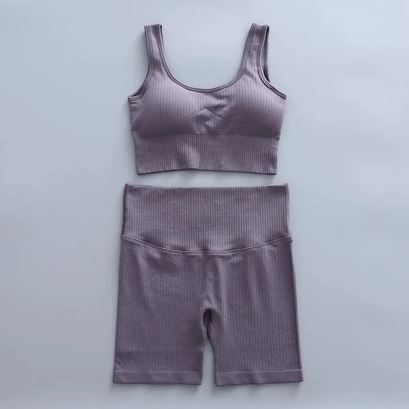 Seamless Women's Sportswear Yoga Sets - Workout Sports Bra, Gym Clothing High Waist Legging, Fitness Women Tracksuit, Athletic Outfits