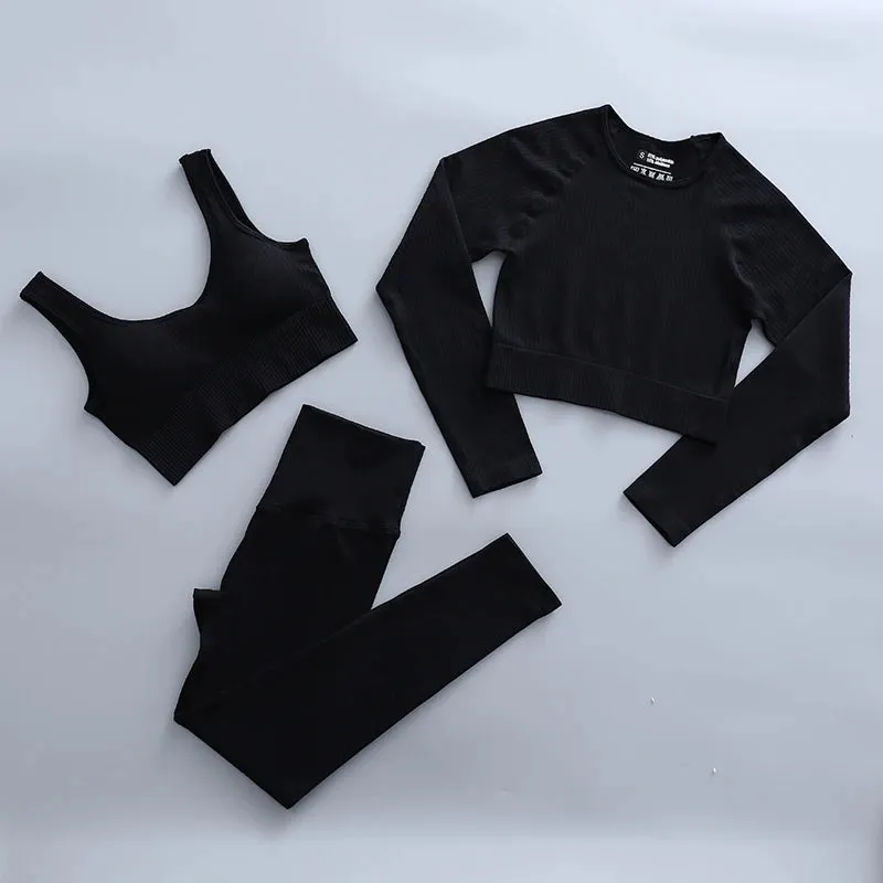 Seamless Women's Sportswear Yoga Sets - Workout Sports Bra, Gym Clothing High Waist Legging, Fitness Women Tracksuit, Athletic Outfits