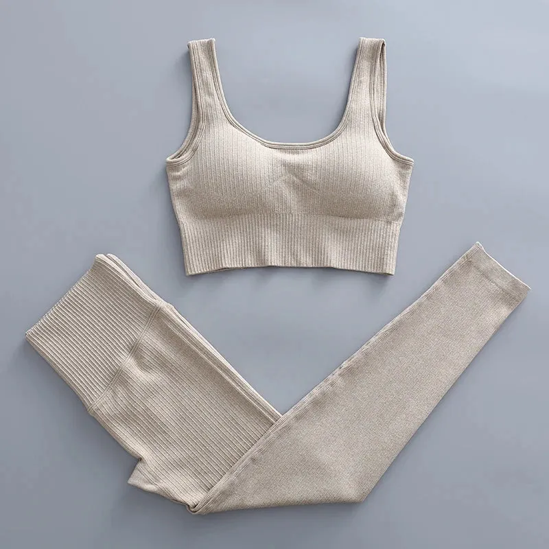 Seamless Women's Sportswear Yoga Sets - Workout Sports Bra, Gym Clothing High Waist Legging, Fitness Women Tracksuit, Athletic Outfits