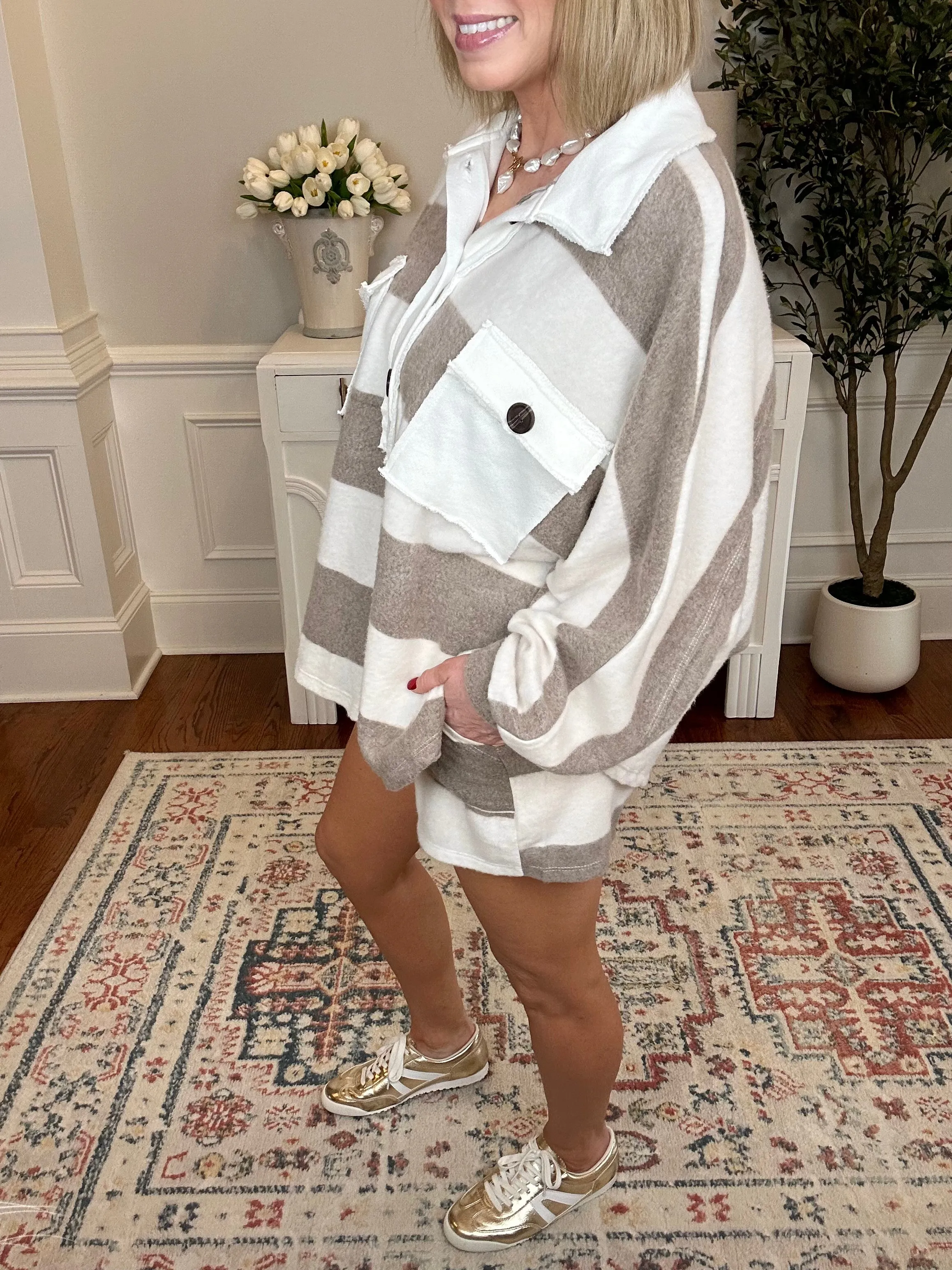Seaside Brushed Knit 2 Piece Set | Taupe