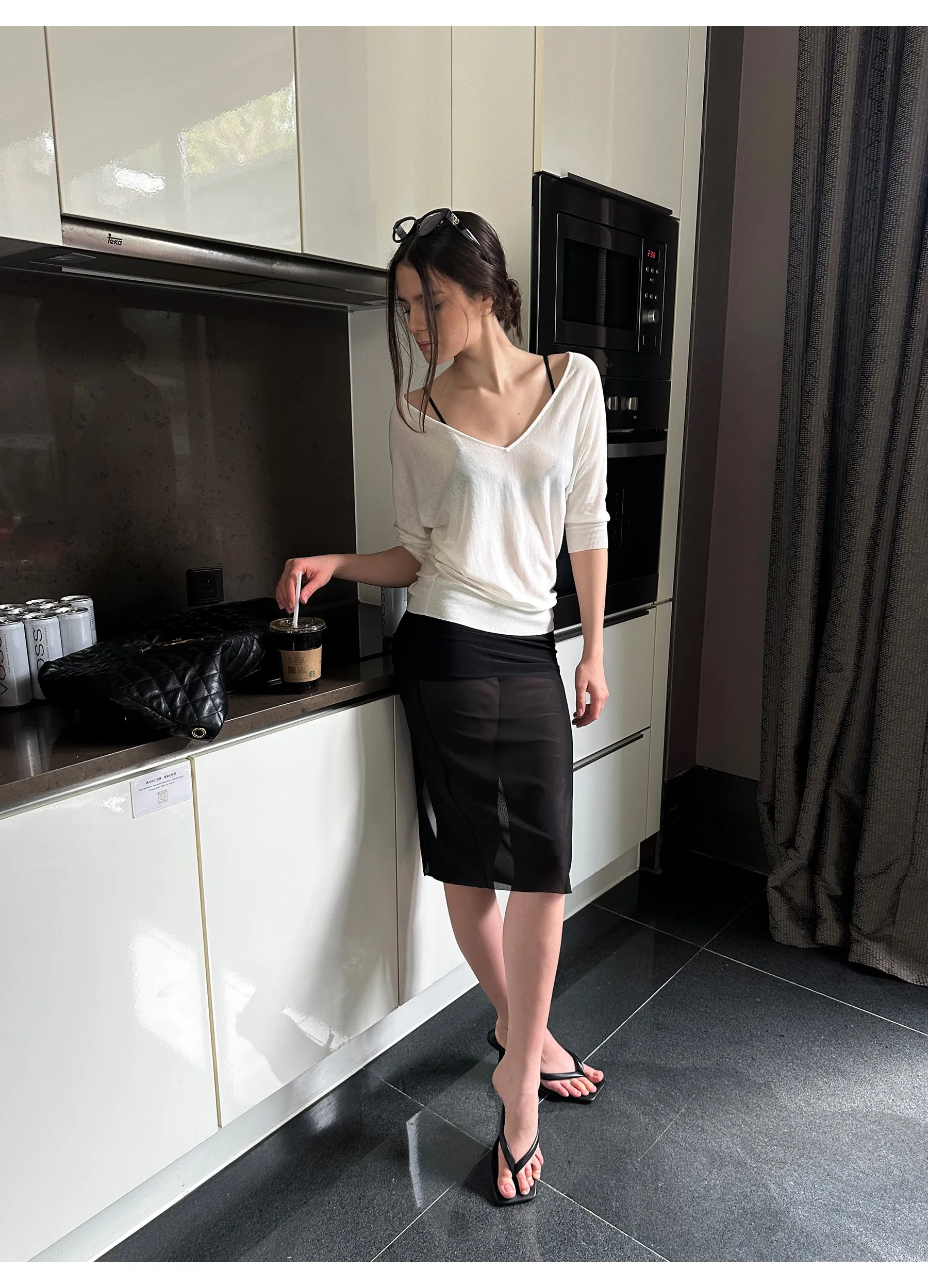 Sheer Skirt with Inner Lining
