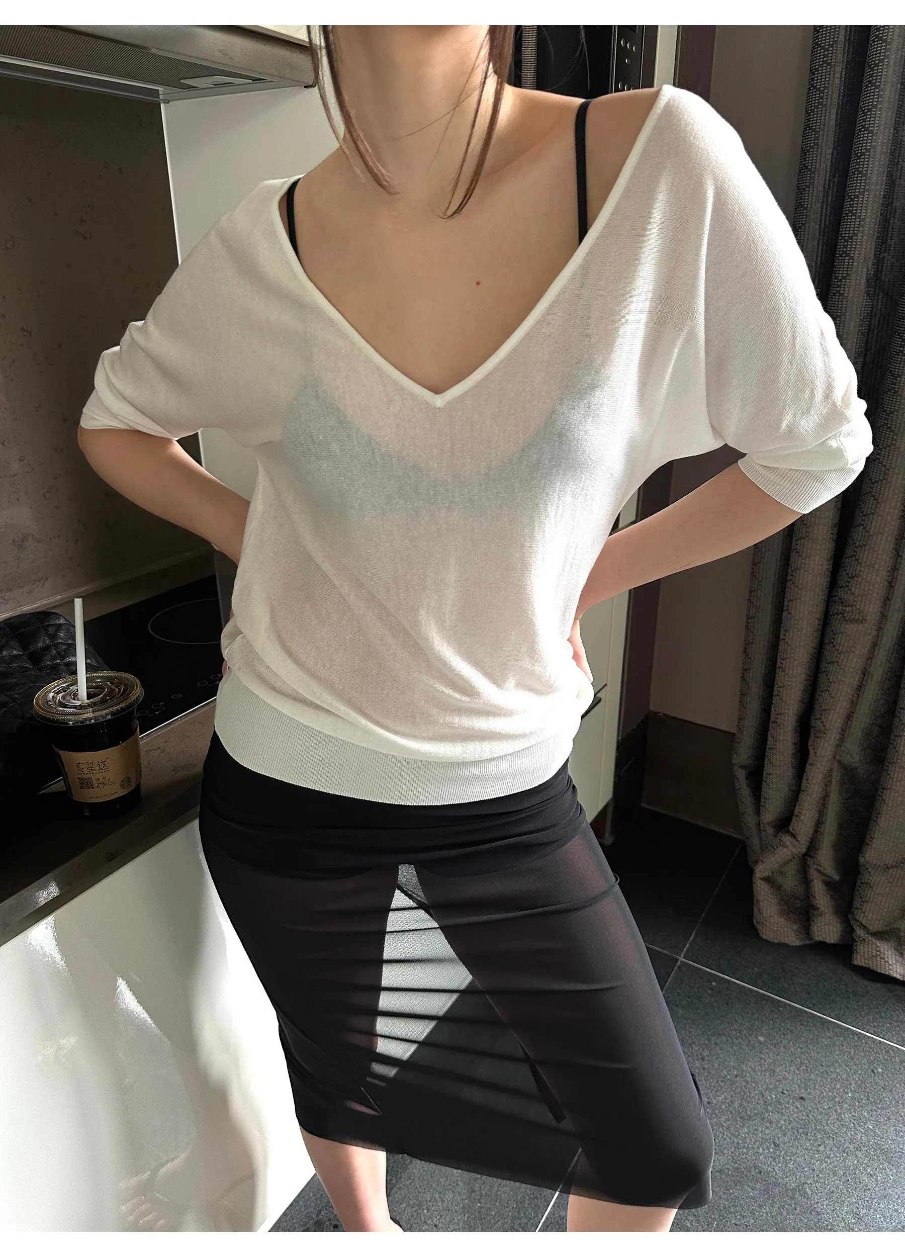 Sheer Skirt with Inner Lining