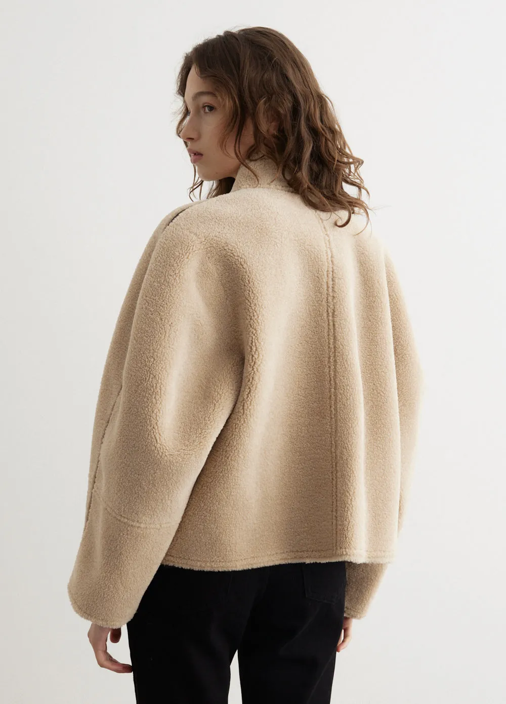 Short Shearling Reversible Coat