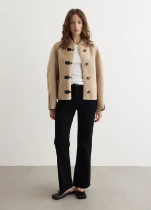 Short Shearling Reversible Coat