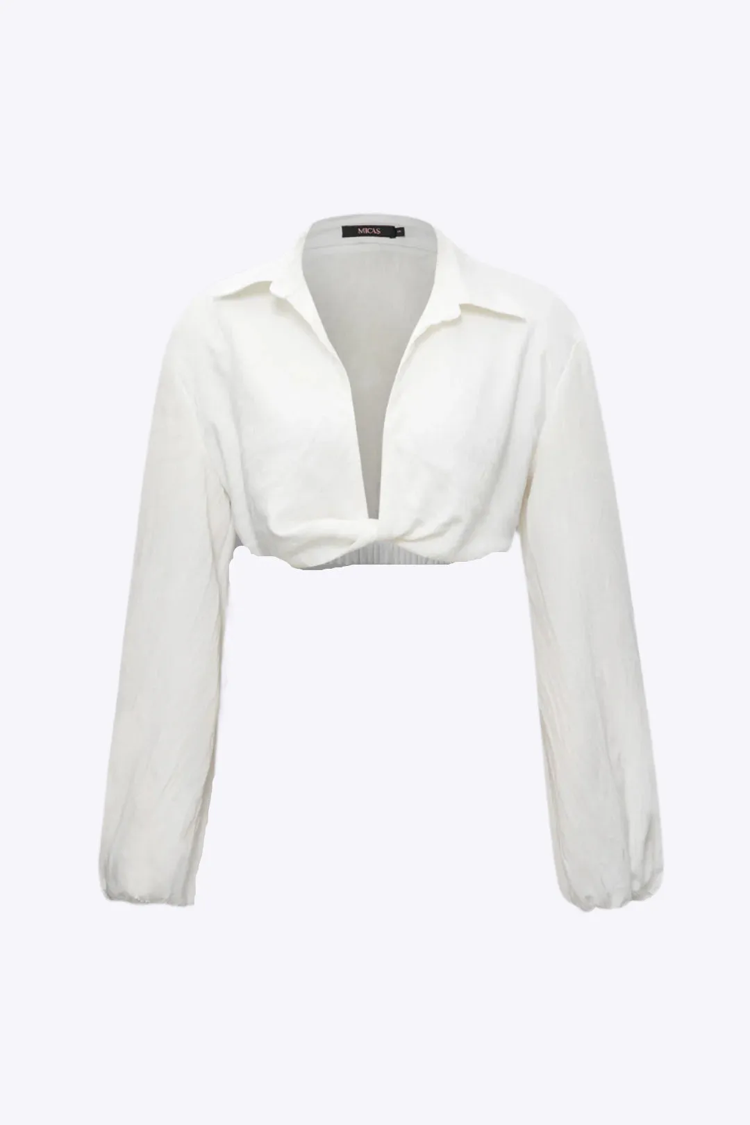 Sidonie - Stylish Twist Blend Woman's V Neck Shirt