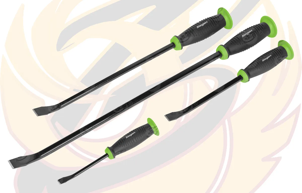 SIEGEN 4PCS PRY BAR SET WITH PROTECTIVE GUARDS