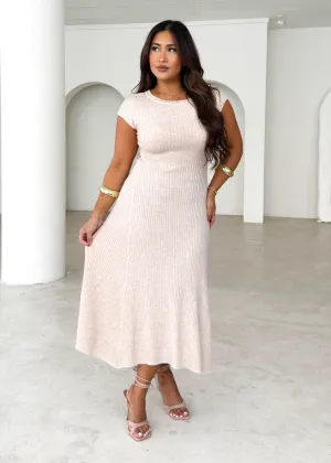 Siren Knit Midi Dress - Oat