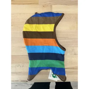 Smafolk Reversible Hood in Blue Lolite Stripe/Farm - Size 9-10 Years