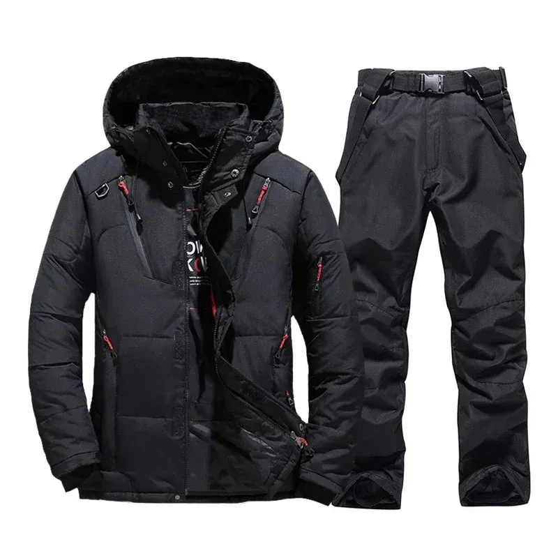 Snowboard Bibs Pants Warm Set
