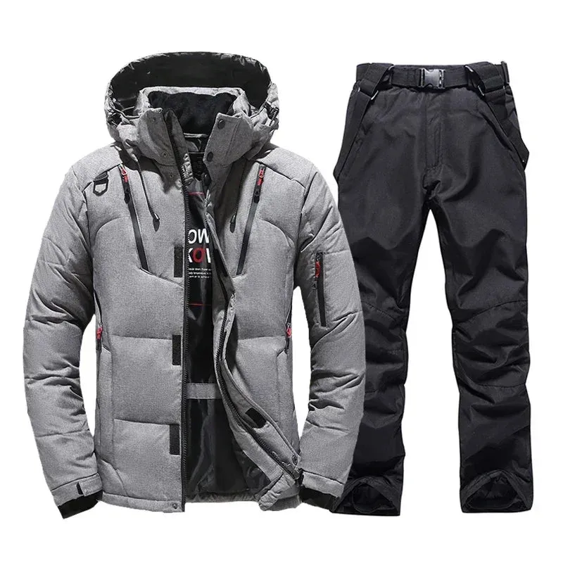 Snowboard Bibs Pants Warm Set