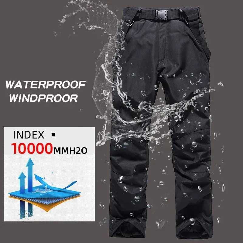 Snowboard Bibs Pants Warm Set