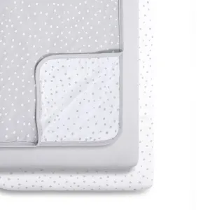 SnuzPod Crib 3 Piece Bedding Set - Grey Spots