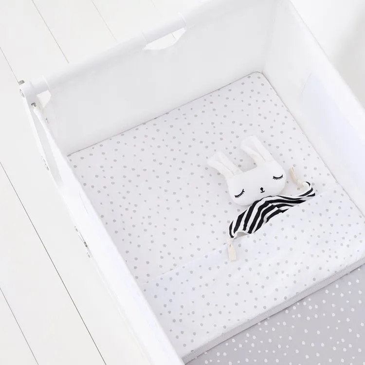 SnuzPod Crib 3 Piece Bedding Set - Grey Spots