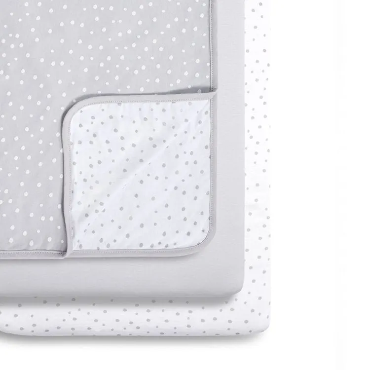 SnuzPod Crib 3 Piece Bedding Set - Grey Spots