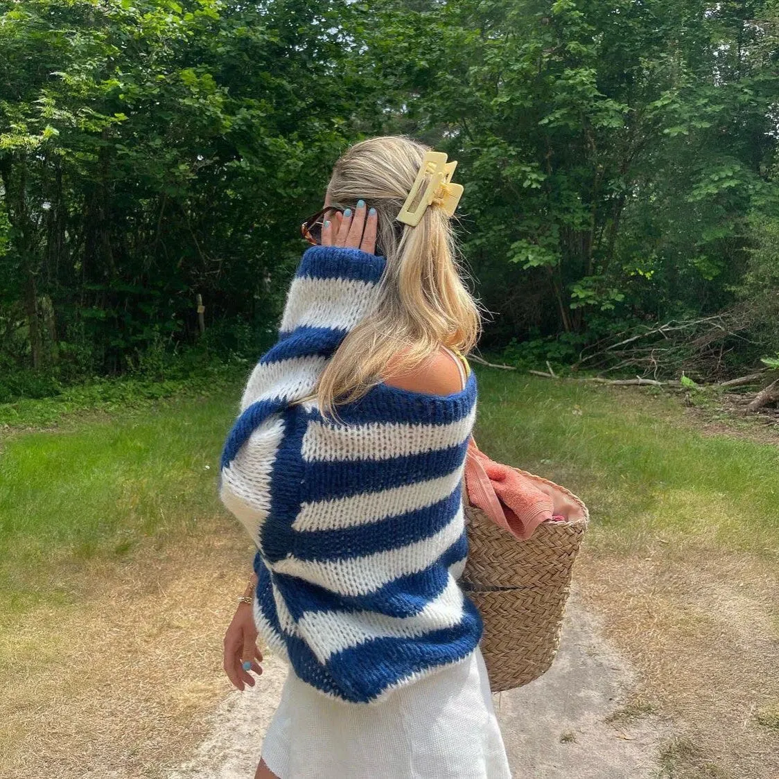 Striped Oversized Knit Sweater