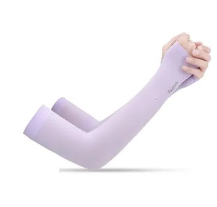 Summer cool sleeves sunscreen female armband sleeves sleeves men's sleeves driving anti-UV ice silk gloves long section