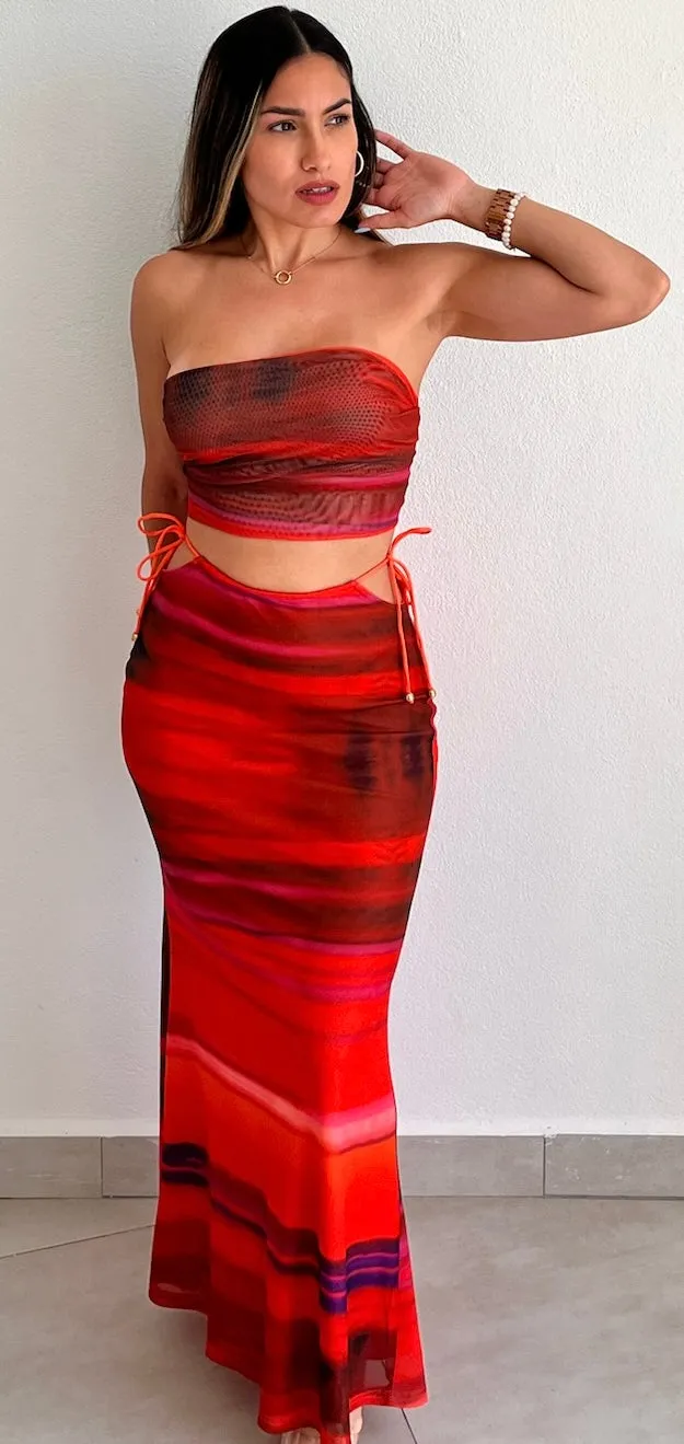 Summer Romance Print Multi-Way Skirt & Scarf