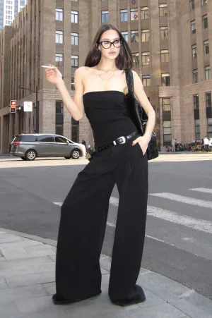 Tailored Drag Wide-Leg Pants