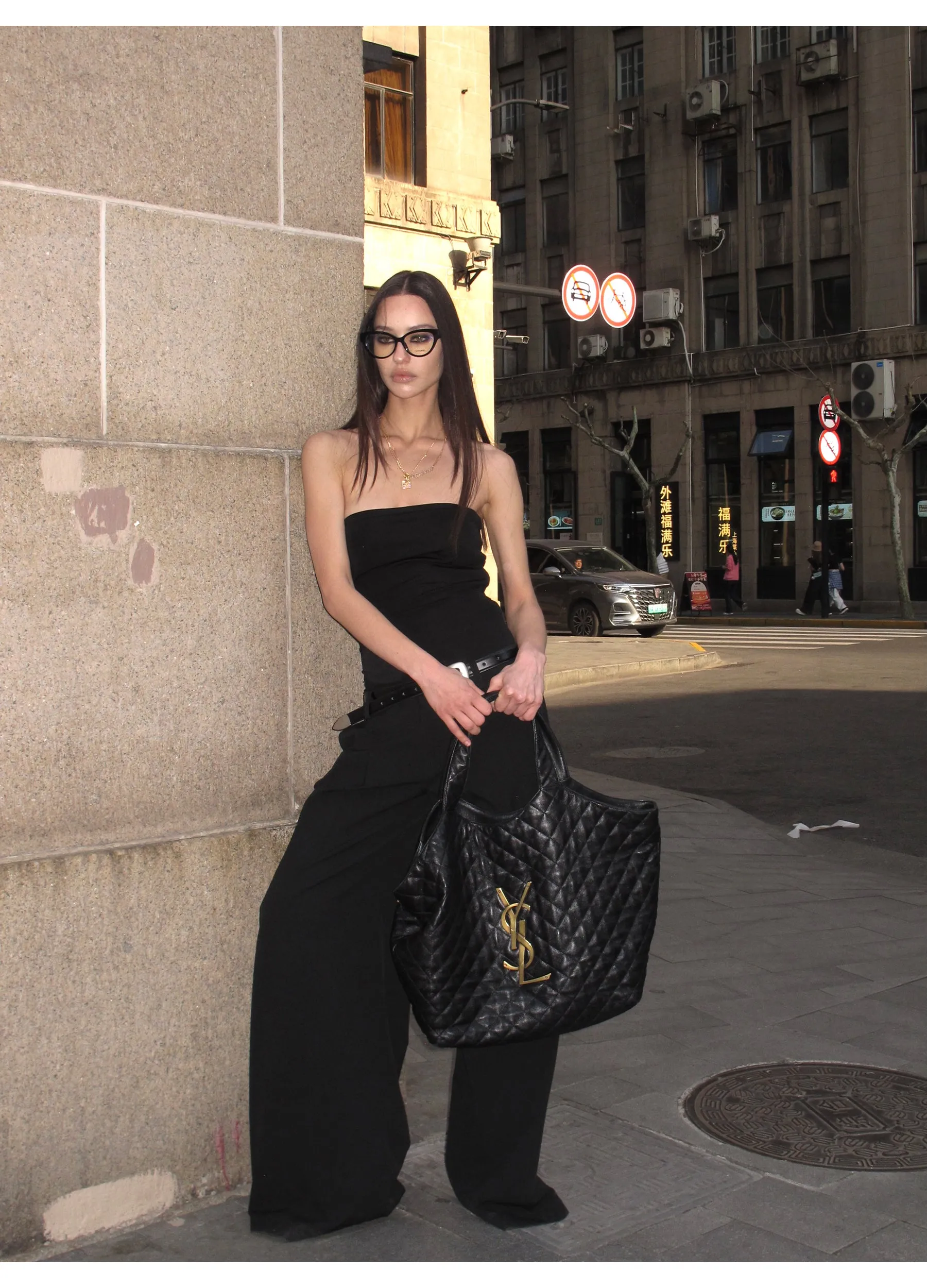 Tailored Drag Wide-Leg Pants