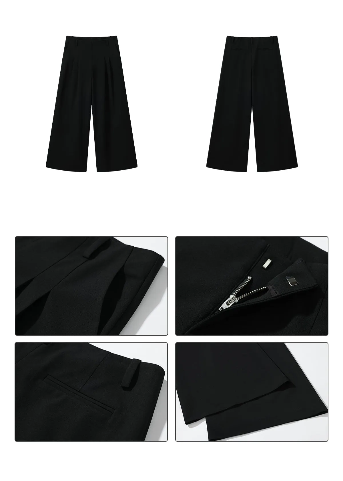 Tailored Drag Wide-Leg Pants