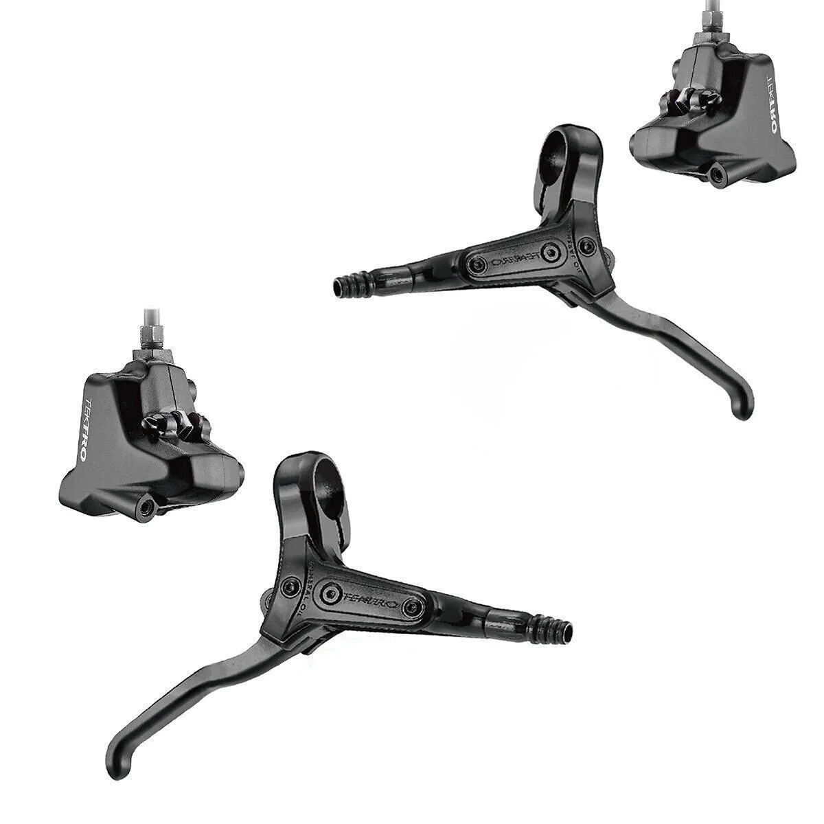 Tektro HD-R280 Flat Mount Disc Brake Set - Black - 750mm   1450mm Hose