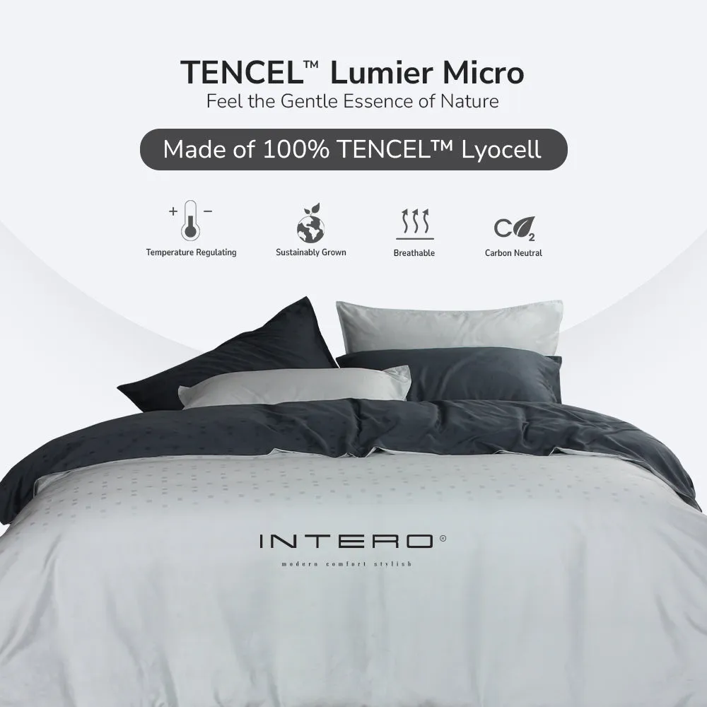 Tencel Lumier Dobby 1200 Thread Count Athen Bed Set - Illusion blu