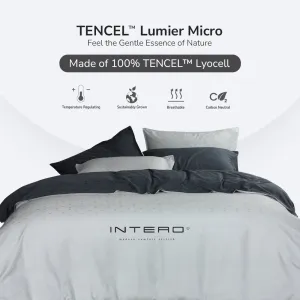 Tencel Lumier Dobby 1200 Thread Count Athen Bed Set - Illusion blu